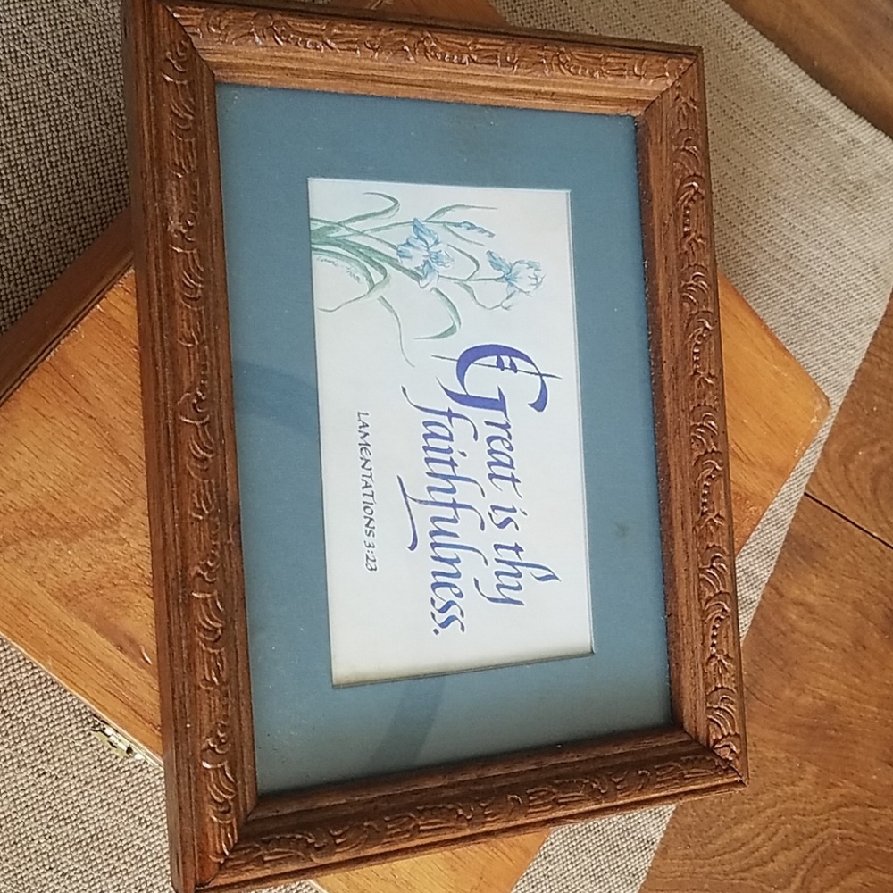 HOMCO framed Inspirational Quote